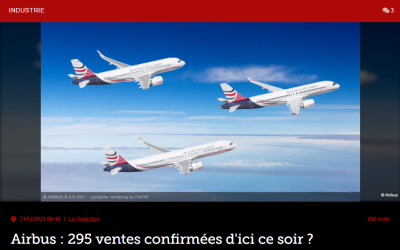 Airbus : 295 ventes confirmées d&rsquo;ici ce soir ?
