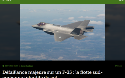 Défaillance majeure sur un F-35 : la flotte sud-coréenne interdite de vol