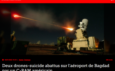 Deux drones-suicide abattus sur l&rsquo;aéroport de Bagdad par un C-RAM américain