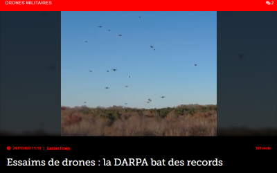 Essaims de drones : la DARPA bat des records