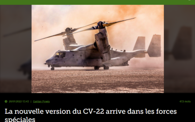 La nouvelle version du CV-22 arrive dans les forces spéciales