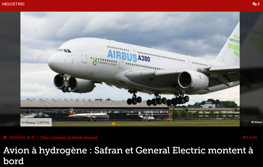 Avion à hydrogène : Safran et General Electric montent à bord
