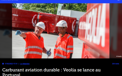 Carburant aviation durable : Veolia se lance au Portugal