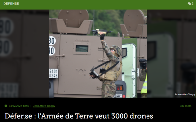 Défense : l&rsquo;Armée de Terre veut 3000 drones