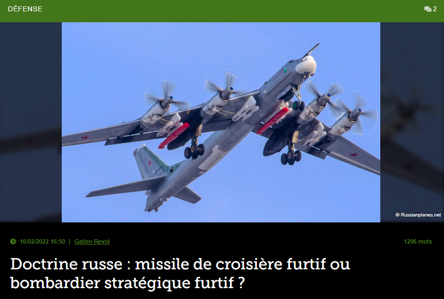 Doctrine russe : missile de croisière furtif ou bombardier stratégique furtif ?