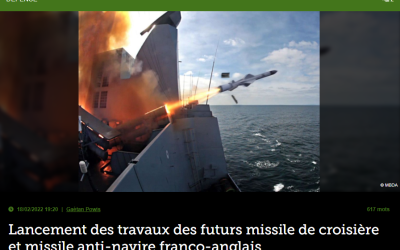 Lancement des travaux des futurs missile de croisière et missile anti-navire franco-anglais