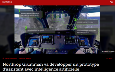 Northrop Grumman va développer un prototype d&rsquo;assistant avec intelligence artificielle