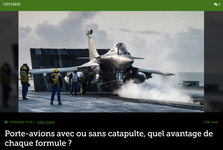 Porte-avions avec ou sans catapulte, quel avantage de chaque formule ?