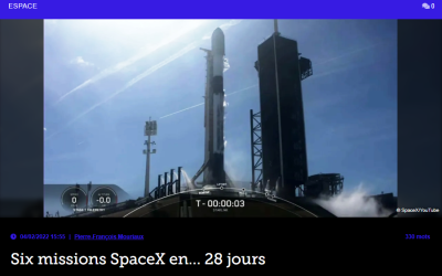Six missions SpaceX en… 28 jours