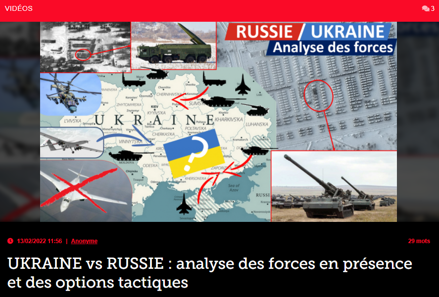 UKRAINE vs RUSSIE : analyse des forces en présence et des options tactiques