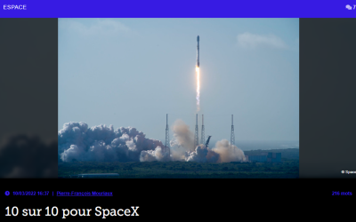 10 sur 10 pour SpaceX