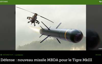 Défense : nouveau missile MBDA pour le Tigre MkIII