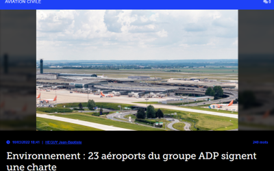 Environnement : 23 aéroports du groupe ADP signent une charte