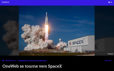 OneWeb se tourne vers SpaceX