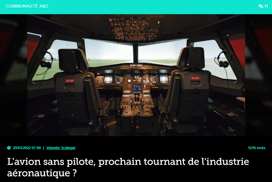 L’avion sans pilote, prochain tournant de l’industrie aéronautique ?