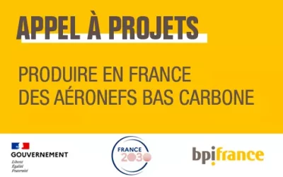 Appel à projets : « Produire en France des aéronefs bas carbone »