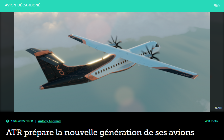 ATR prépare la nouvelle génération de ses avions