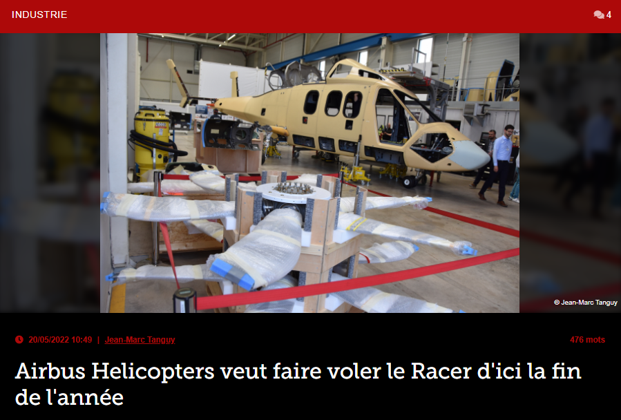 Airbus Helicopters veut faire voler le Racer d’ici la fin de l’année