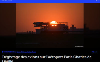 Dégivrage des avions sur l’aéroport Paris Charles de Gaulle
