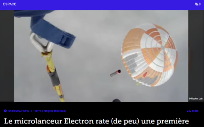 Le microlanceur Electron rate (de peu) une première