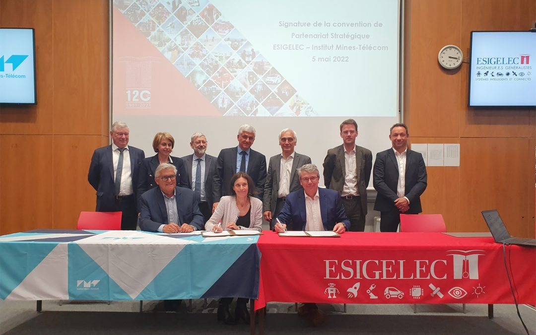 Convention de partenariat stratégique entre l’école d’ingénieurs Esigelec et l’institut Mines-Telecom