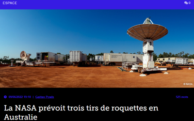 La NASA prévoit trois tirs de roquettes en Australie