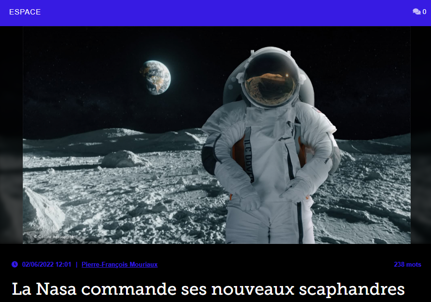 La Nasa commande ses nouveaux scaphandres