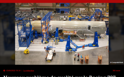 Nouveau problème de qualité sur le Boeing 787