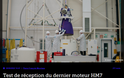 Test de réception du dernier moteur HM7 d’Ariane