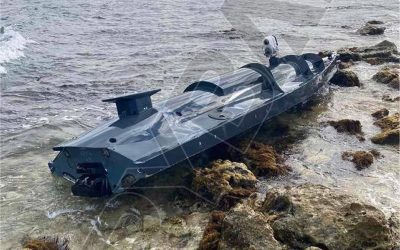 A mysterious ukrainian naval drone discovered off Crimea