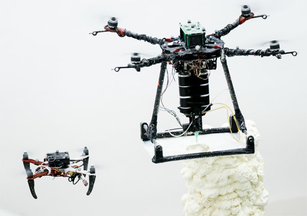 Des drones d’impression 3D fonctionnent comme des abeilles pour construire et réparer des structures en vol