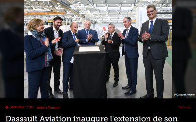 Dassault Aviation inaugure l&rsquo;extension de son usine de Seclin