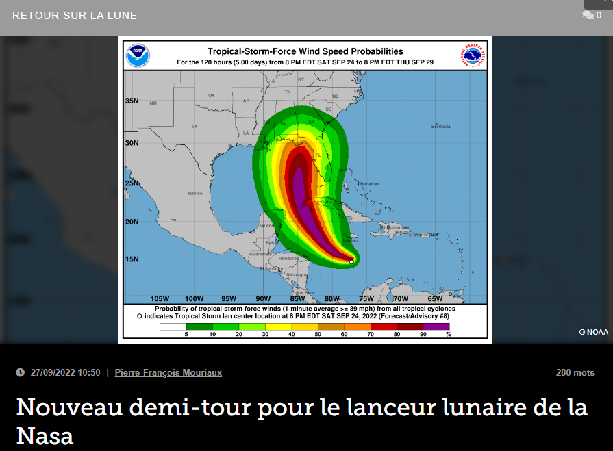 Nouveau demi-tour pour le lanceur lunaire de la Nasa