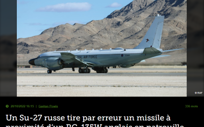 Un Su-27 russe tire « par erreur » un missile sur un avion de la Royal Air Force – réaction sur LCI