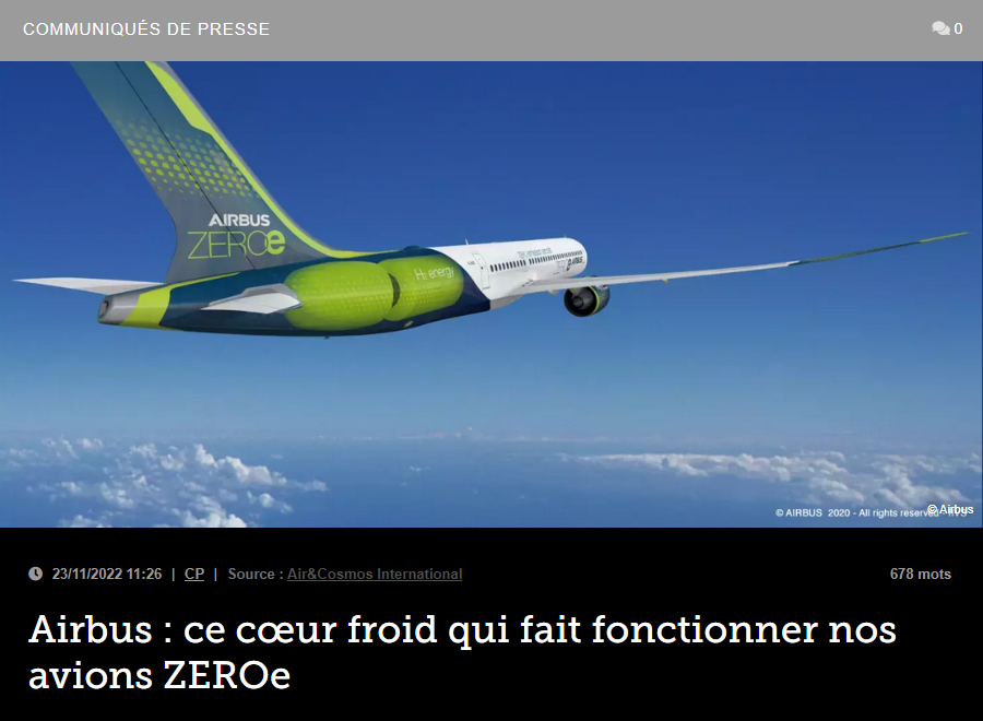 Airbus : ce cœur froid qui fait fonctionner nos avions ZEROe