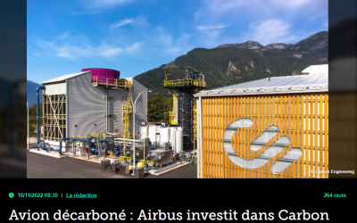 Avion décarboné : Airbus investit dans Carbon Engineering