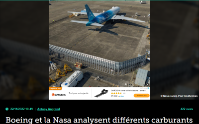 Boeing et la Nasa analysent différents carburants durables