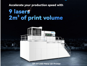 Eplus3D lance une imprimante 3D métal très grand format à 9 lasers