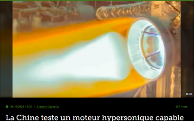 La Chine teste un moteur hypersonique capable d’atteindre Mach 9