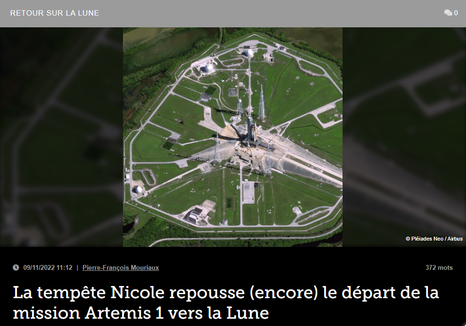 La tempête Nicole repousse (encore) le départ de la mission Artemis 1 vers la Lune