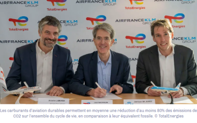 Accord entre Air France-KLM et TotalEnergies sur la fourniture de carburant d’aviation durable