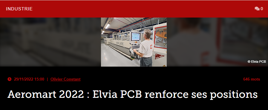 Aeromart 2022 : Elvia PCB renforce ses positions