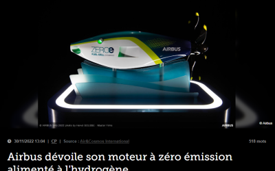 Airbus dévoile son moteur à zéro émission alimenté à l’hydrogène