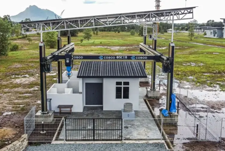 Une première maison imprimée en 3D à Bornéo