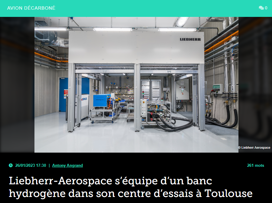 Liebherr-Aerospace s’équipe d’un banc hydrogène dans son centre d’essais à Toulouse