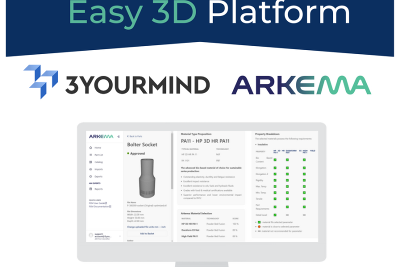 Fabrication additive : Arkema lance sa plateforme Easy3D à la demande