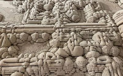 Nadarra, le mur de sable imprimé en 3D exposé à Dubaï