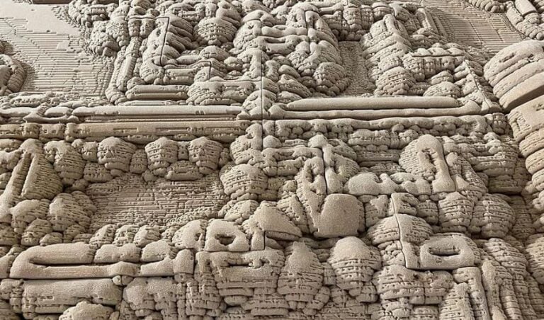 Nadarra, le mur de sable imprimé en 3D exposé à Dubaï