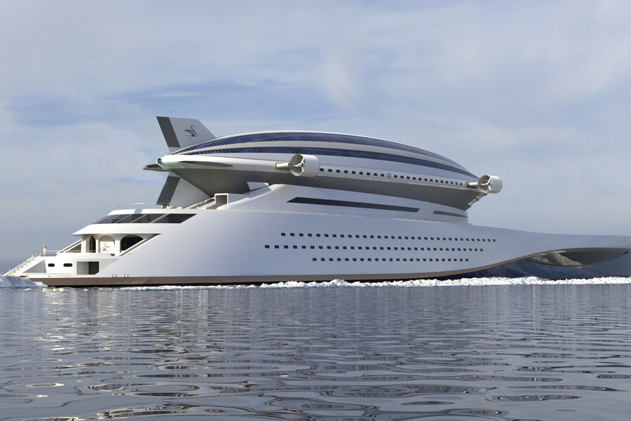 Un yacht-dirigeable pour voguer en mer comme dans les airs