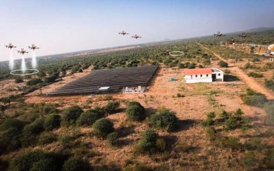 Using drone swarms to fight forest fires